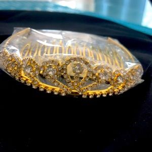 Gold tiara headpiece